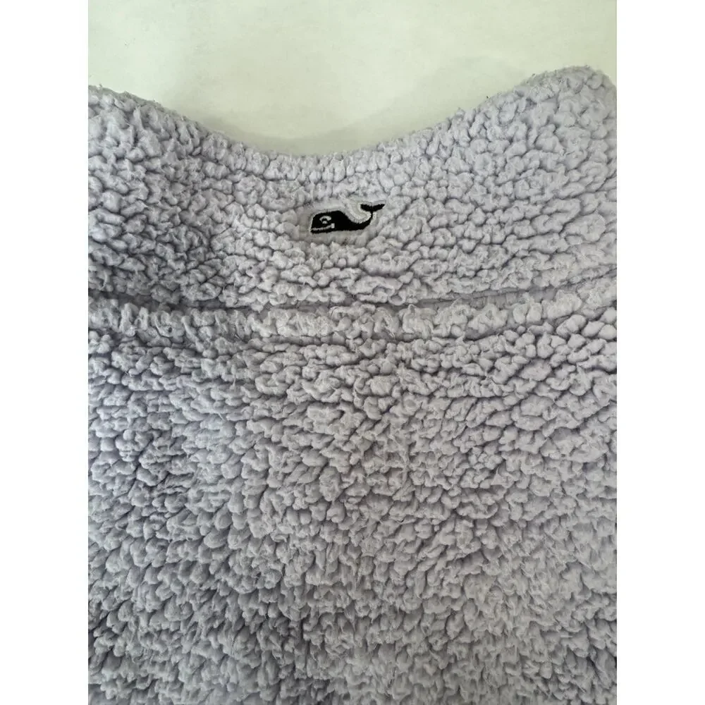 Vineyard Vines Fleece Quarter Zip Pullover Jacket Lavender Kids Size Med 10/12